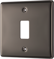 BG Electrical RNBN1 Nexus Grid Black Nickel Front Plate 1 Module by British General (BG-RNBN1-Shopify-SA_1)