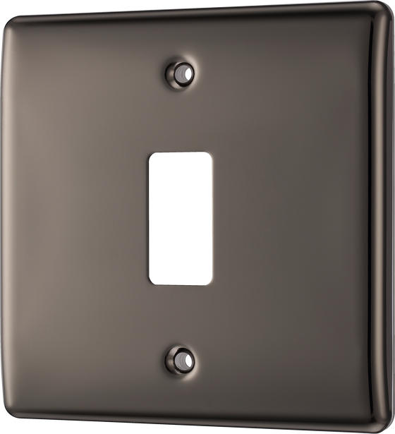BG Electrical RNBN1 Nexus Grid Black Nickel Front Plate 1 Module by British General (BG-RNBN1-Shopify-SA_1)