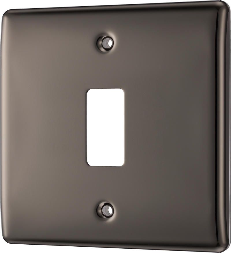 BG Electrical RNBN1 Nexus Grid Black Nickel Front Plate 1 Module