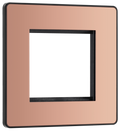 BG Evolve PCDCPEMS2B Polished Copper 2 Euro Module Front Plate - Black Insert