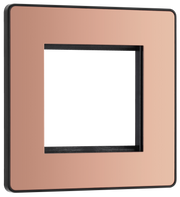 BG Evolve PCDCPEMS2B Polished Copper 2 Euro Module Front Plate - Black Insert by British General (BG-PCDCPEMS2B-Shopify-SA_1)
