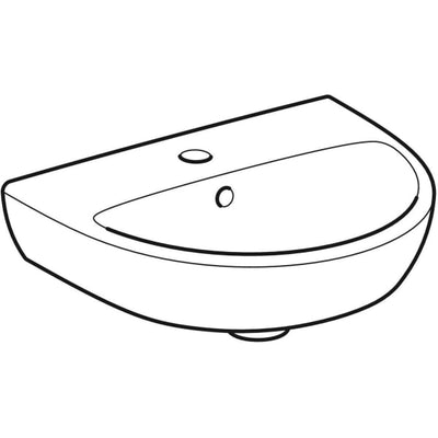 Geberit Selnova 450mm Cloakroom Basin - 1 Tap Hole - 501.408.00.6 by Geberit (Geberit-501.408.00.6)
