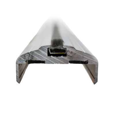 Intumescent Fire Rated Door Edge Guard - Satin Anodised Aluminium