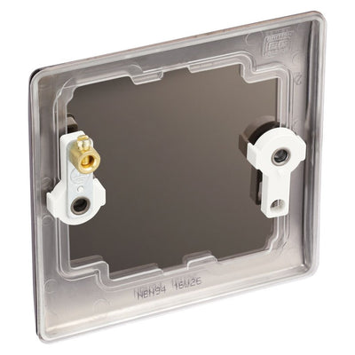 BG Nexus Black Nickle Single Blanking Plate NBN94 with 35mm Steel Back Box