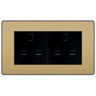 BG Evolve Satin Brass 4 Gang 13A Unswitched Socket - PCDSB4GUSSB by British General (BG-PCDSB4GUSSB)