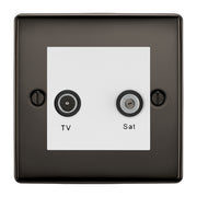 BG Nexus Metal Black Nickel TV & Satellite Socket NBNTVSATW by British General (BG-NBNTVSATW)