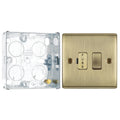 BG Nexus Antique Brass 13A Switched Fused Connection Unit NAB50 with 25mm Steel Back Box