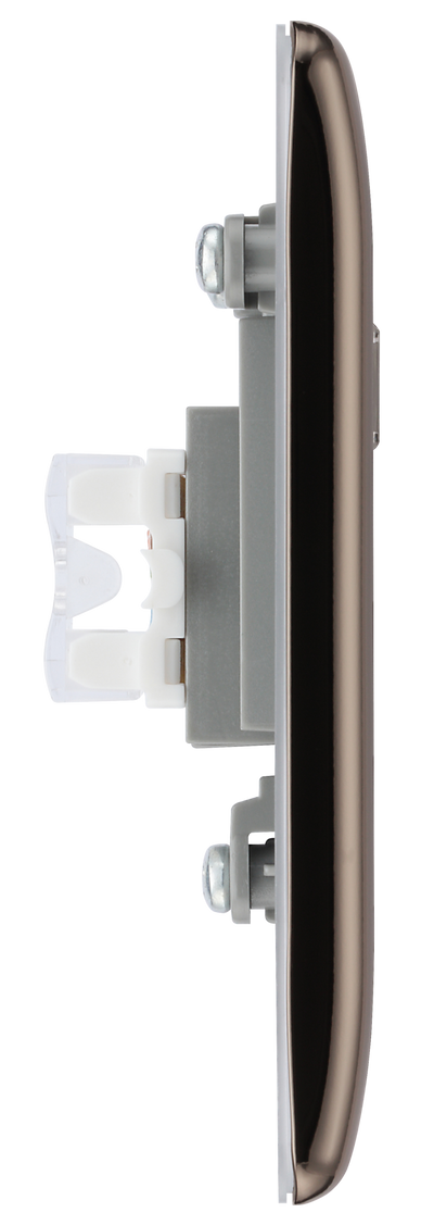 BG NBNRJ451 Nexus Metal Black Nickel 1 Gang RJ45 Data Outlet