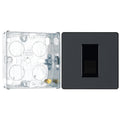 BG Evolve Matt Grey 1 Gang Secondary Telephone Outlet PCDMGBTS1B with 25mm Steel Back Box