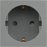 BG EMSCHSG Euro Module 16A Schuko Unswitched Socket - Grey by British General (BG-EMSCHSG)