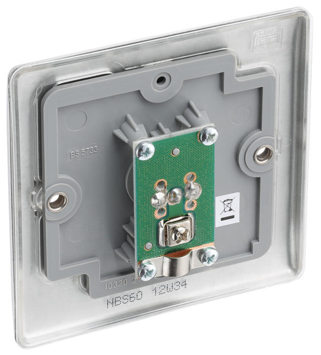 NBS60 Back - This single coaxial socket from British General can be used for TV or FM aerial connections.