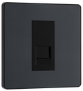 BG Evolve PCDMGBTM1B Matt Grey 1 Gang Master Outlet - Black Insert