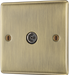 NAB60 Front - This single coaxial socket from British General can be used for TV or FM aerial connections.