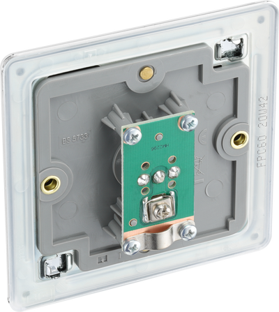 BG FPC60 Nexus Screwless Flat-Plate Single Coaxial TV Outlet Polished Chrome