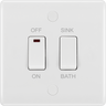 BG 83112 Moulded Round Edge | White | 20A Double Pole Immersion Heater Switch - LED Indicator by British General (BG-83112)