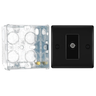 BG Nexus Matt Black Single Satellite Socket NFB64 with 35mm Steel Back Box