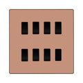 BG Evolve Polished Copper 7 Gang Intermediate Custom Grid Light Switch with Back Box Included