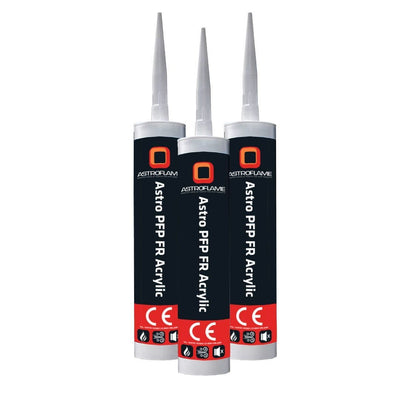 Astroflame PFP FR Acrylic - CE/UKCA (Cartridge - White 310ml) by Astroflame (Astro-AFPFPACW)