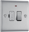 BG NBS52 Nexus Metal Brushed Steel 13A Neon Switched Fused Spur Unit