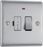BG NBS52 Nexus Metal Brushed Steel 13A Neon Switched Fused Spur Unit by British General (BG-NBS52-Shopify-SA_1)