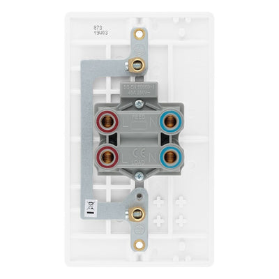 BG 873 Moulded Round Edge | White | 2 Gang 45A 2 Pole Cooker Switch
