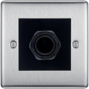 BG Nexus Brushed Steel 45A Flex Outlet Euro Module | Black Insert by British General (BG-NBSEMS2+EM45AFO)