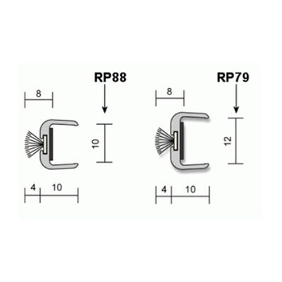 Raven RP79 (12mm Glass) Aluminium Meeting Stile Seal - 3000mm by Astroflame (Astro-ADRP79)