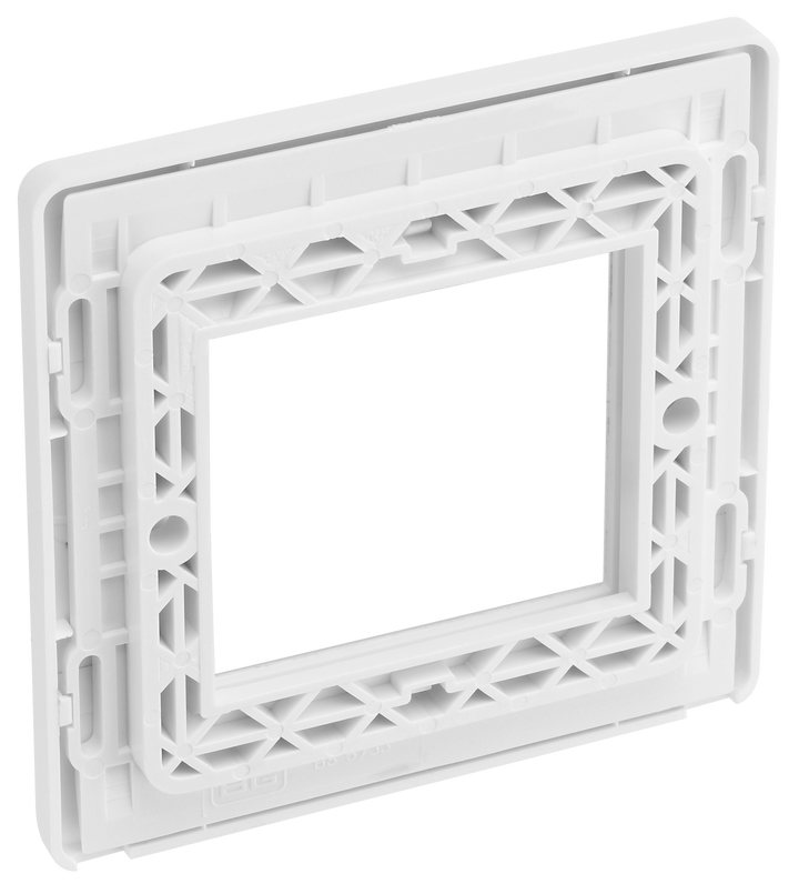 PCDCLEMS1W Back - The Euro Module range from British General combines plates and interchangeable modules so you can configure your own bespoke switches and sockets.