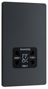 BG Evolve PCDMG20B Matt Grey 115-240V Dual Voltage Shaver Socket-Black Insert by British General (BG-PCDMG20B-Shopify-SA_1)