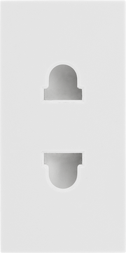 BG EMEUSW Euro Module 16A 2 Pin Unswitched Socket - White by British General (BG-EMEUSW)