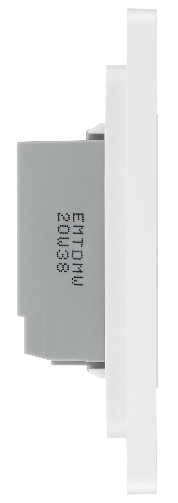 PCDBSTDM2W Side - This Evolve Brushed Steel double master trailing edge touch dimmer allows you to control your light levels and set the mood.