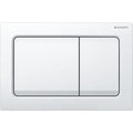 Geberit Alpha01 Square Dual Flush Plate - White - 115.055.11.1