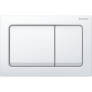 Geberit Alpha01 Square Dual Flush Plate - White - 115.055.11.1 by Geberit (Geberit-115.055.11.1)