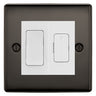 BG Nexus Metal Black Nickel 20A Intermediate Switch & 13A Fused Spur Plate | White Insert by British General
