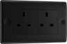 BG NFB24B Nexus Metal Matt Black 2G 13A Unswitched Socket Black Insert by British General (BG-NFB24B-Shopify-SA_1)