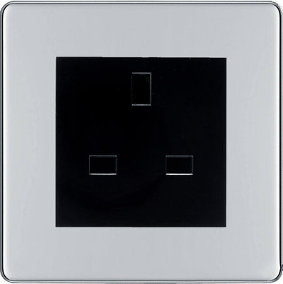 BG Nexus Screwless Polished Chrome 13A Unswitched Socket FPCUSSB by British General (BG-FPCUSSB)