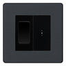 BG Evolve Matt Grey 20A Secret Key Switch with 20A Double Pole Switch - Black Insert