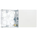 BG Evolve Pearlescent White 1 Gang Single Blank Plate PCDCL94W with 25mm Steel Back Box