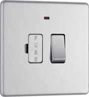 BG Electrical FBS52 Nexus Screwless Flat-Plate Switched Fused Connection Spur Unit Brushed Steel Neon 13A by British General (BG-FBS52-Shopify-SA_1)