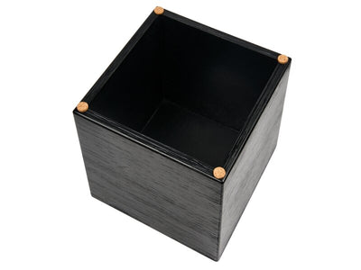 Corby Buxton Cube Tissue Box Cover in Black BUSA Bamboo
