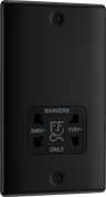 BG NFB20B Nexus Metal Matt Black 115-240V Dual Voltage Shaver Socket by British General (BG-NFB20B-Shopify-SA_1)