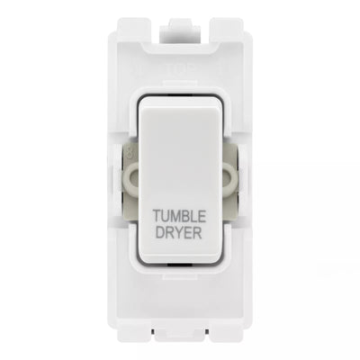 BG RRTDW White 20A DP Appliance Grid Switch Labelled Tumble Dryer by British General (BG-RRTDW+R30)