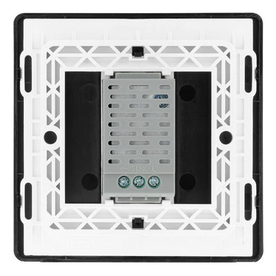 BG Evolve Satin Brass Single Master Touch Dimmer Switch PCDSBTDM1B with 35mm Steel Back Box