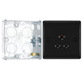 BG Nexus Matt Black 5A Unswitched Round Pin Socket NFB29B with 25mm Steel Back Box