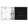 BG Nexus Matt Black 5A Unswitched Round Pin Socket NFB29B with 25mm Steel Back Box by British General (BG-NFB29B+HGS02)