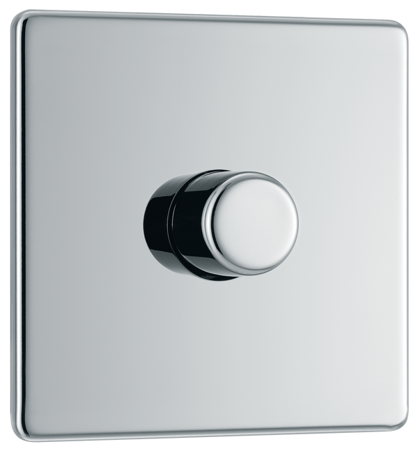 FPC81 Front - This trailing edge single dimmer switch from British General allows you to control your light levels and set the mood. The intelligent electronic circuit monitors the connected load and provides a soft-start with protection against thermal.