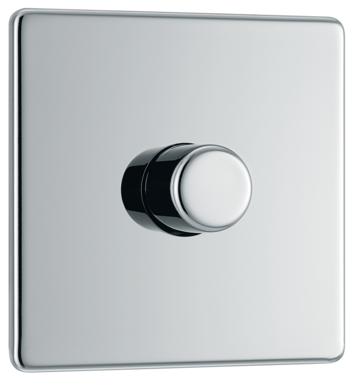 FPC81 Front - This trailing edge single dimmer switch from British General allows you to control your light levels and set the mood. The intelligent electronic circuit monitors the connected load and provides a soft-start with protection against thermal.