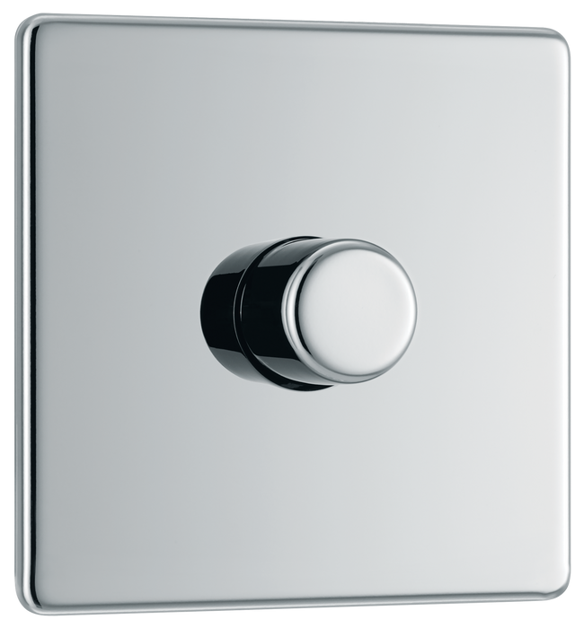 FPC81 Front - This trailing edge single dimmer switch from British General allows you to control your light levels and set the mood. The intelligent electronic circuit monitors the connected load and provides a soft-start with protection against thermal.