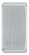 BG RRLTBS Nexus Grid Brushed Steel 'LIGHTS' Rocker