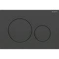 Geberit Sigma20 Round WC Dual Flush Plate - Matt Black / Black - 115.882.16.1